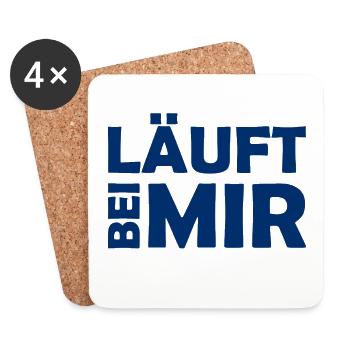 Runs with me - Cool saying - Running - Coasters (set of 4) - white - Front