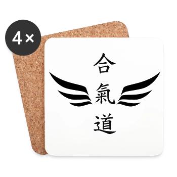 Aikido - Martial Art - Aikido - Coasters (set of 4) - white - Front