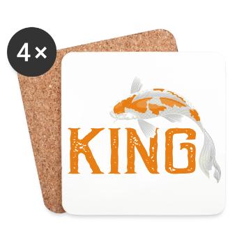 Koi King Bold Pond Owner Aquatic Hobby Master - Coasters (set of 4) - white - Front