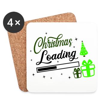 Chargement de Noël - Dessous de verre (lot de 4) - blanc - Devant