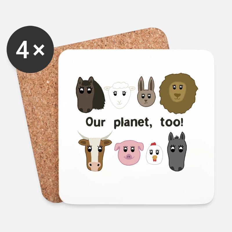 Unser Planet - Untersetzer (4er-Set) - Weiß