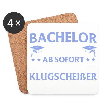 Studium geschafft 2026 Bachelor Abschluss Geschenk - Untersetzer (4er-Set) - Weiß - Vorne
