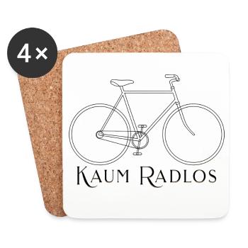 Hardly Wheelless – Déclaration minimale de vélo pour les motards - Dessous de verre (lot de 4) - blanc - Devant