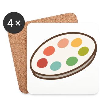 Vibrant palette of inspiration - Coasters (set of 4) - white - Front