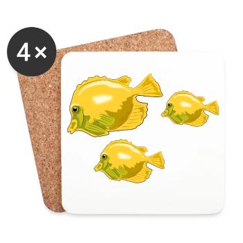 Fische - Untersetzer (4er-Set) - Weiß - Vorne