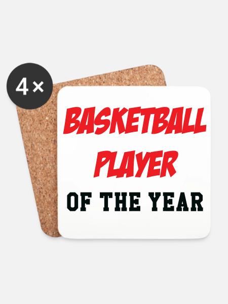 Basketball Player of the Year - Coasters (set of 4) - white
