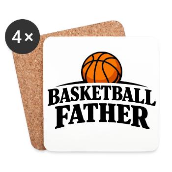 Basketball Father Rétro Sports Design - Dessous de verre (lot de 4) - blanc - Devant