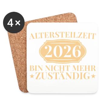 Partial retirement colleague 2026 early retirement gift idea - Coasters (set of 4) - white - Front