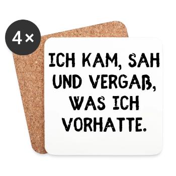 I came, saw and forgot what I was going to do. - Coasters (set of 4) - white - Front