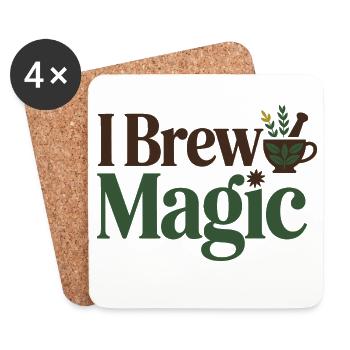 Herbalist I Brew Magic Professional Clinical DC  - Coasters (set of 4) - white - Front