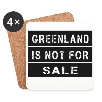 Chemise Greenland Is Not For Sale - Dessous de verre (lot de 4) - blanc - Devant