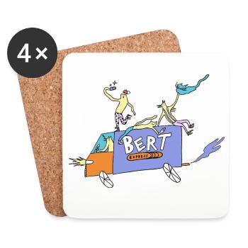 Bert_Express - Dessous de verre (lot de 4) - blanc - Devant