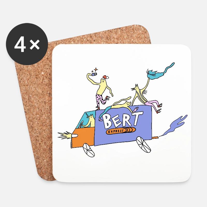 Bert_Express - Coasters (set of 4) - white