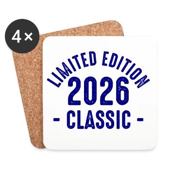 Limited 2026 Classic Typo - Coasters (set of 4) - white - Front