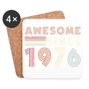 Retro 1976 Typography Design - Coasters (set of 4) - white - Front