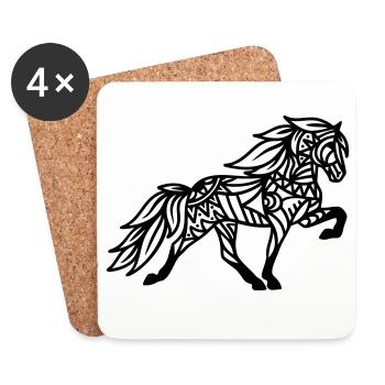 Mandala Tölter - Coasters (set of 4) - white - Front