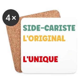 Sidecariste Original Unique - Dessous de verre (lot de 4) - blanc - Devant
