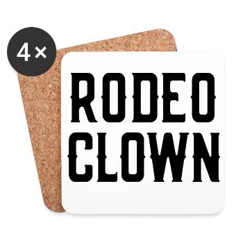 Costume de Clown de rodéo Clown de rodéo d’Halloween - Dessous de verre (lot de 4) - blanc - Devant