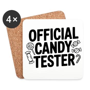 Official Candy Tester - Coasters (set of 4) - white - Front