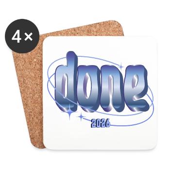 Done 2026 Orbit Design - Coasters (set of 4) - white - Front