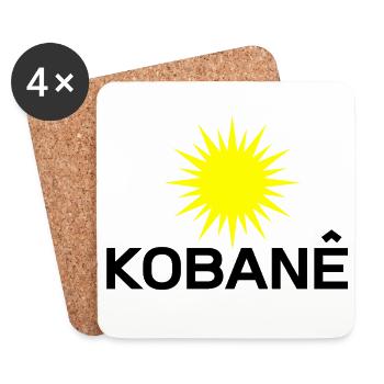Kobane_Kurdistan_Sonne - Coasters (set of 4) - white - Front