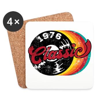 Vintage 1976 - Untersetzer (4er-Set) - Weiß - Vorne