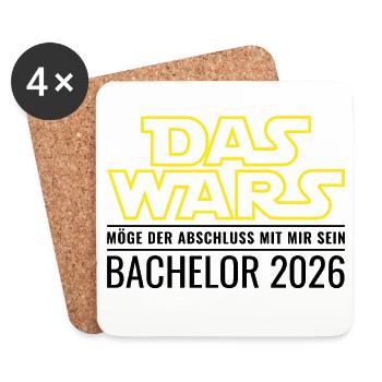 Bachelor 2026 Das wars Möge Abschluss mit mir sein - Untersetzer (4er-Set) - Weiß - Vorne