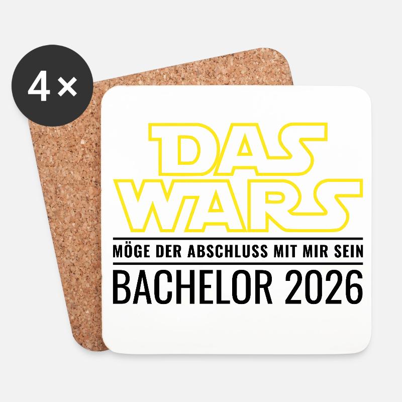 Bachelor 2026 Das wars Möge Abschluss mit mir sein - Untersetzer (4er-Set) - Weiß