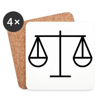 Libra Justice Jura - Coasters (set of 4) - white - Front