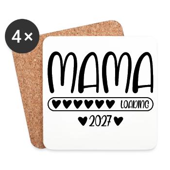 Mama 2027 loading - Untersetzer (4er-Set) - Weiß - Vorne