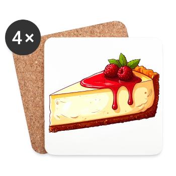 Cheesecake - Coasters (set of 4) - white - Front