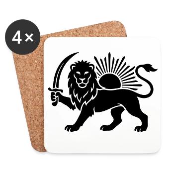 Persian Lion Persia Iran - Coasters (set of 4) - white - Front