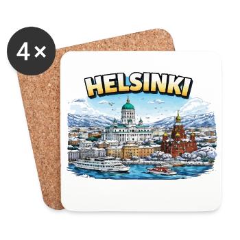 Helsinki City - Coasters (set of 4) - white - Front