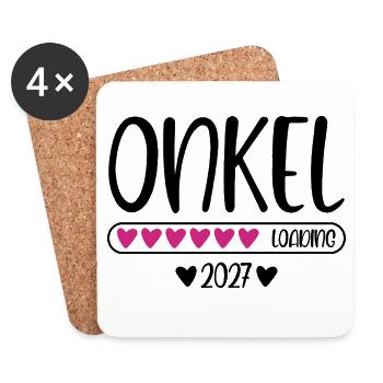 Oncle 2027 barre de chargement cardiaque - Dessous de verre (lot de 4) - blanc - Devant