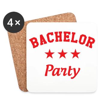 Bachelor Party: Bachelor Party Stars - Coasters (set of 4) - white - Front
