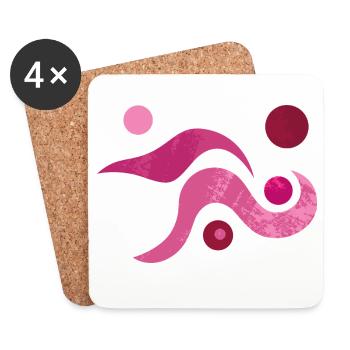 Yoga design_52 - Coasters (set of 4) - white - Front
