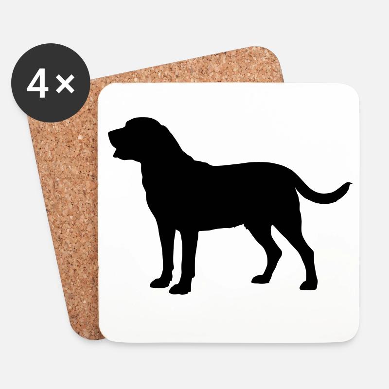 Broholm Dog - Untersetzer (4er-Set) - Weiß