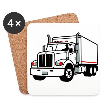 Lkw - Untersetzer (4er-Set) - Weiß - Vorne
