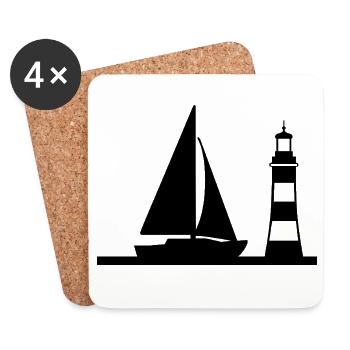 Voile - Dessous de verre (lot de 4) - blanc - Devant