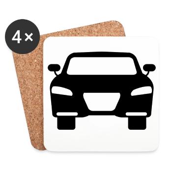 Auto - Untersetzer (4er-Set) - Weiß - Vorne