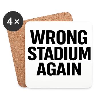 Wrong Stadium Again - Coasters (set of 4) - white - Front