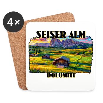 Alpe di Siusi - Coasters (set of 4) - white - Front