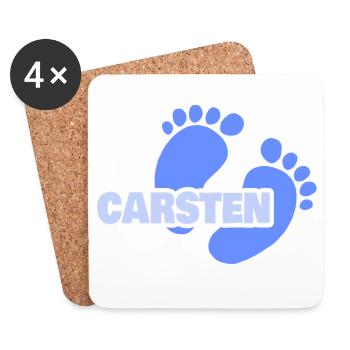 Geschenk für Carsten - Untersetzer (4er-Set) - Weiß - Vorne