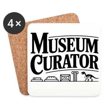 Conservateur du musée - Dessous de verre (lot de 4) - blanc - Devant