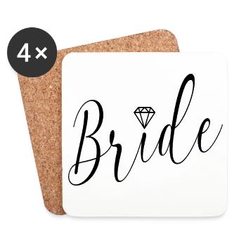 Diamant de la Mariée de Noise - Dessous de verre (lot de 4) - blanc - Devant