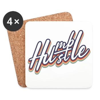 Bescheidener Hustle Unternehmer Geschäftsmann Businesswo - Untersetzer (4er-Set) - Weiß - Vorne