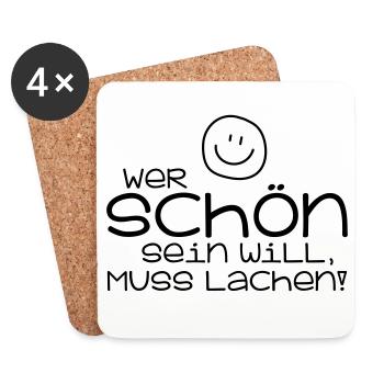 Schön - Untersetzer (4er-Set) - Weiß - Vorne