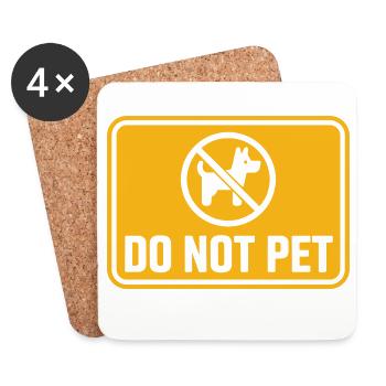Do Not Pet Introvertiert Abstand Ruhe Anti Social - Untersetzer (4er-Set) - Weiß - Vorne