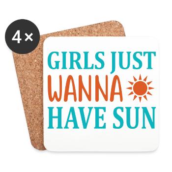 Les filles veulent avoir le soleil - Dessous de verre (lot de 4) - blanc - Devant