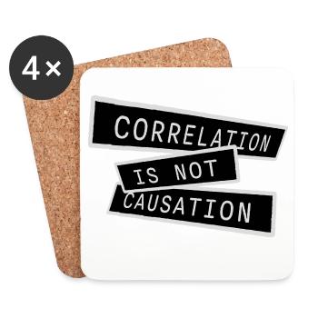 Correlation Is Not Causation Nerd Wissenschaft - Untersetzer (4er-Set) - Weiß - Vorne